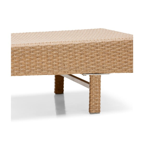 Béžové zahradní lehátko z umělého ratanu Bonami Essentials Portugal, délka 200 cm-image-3