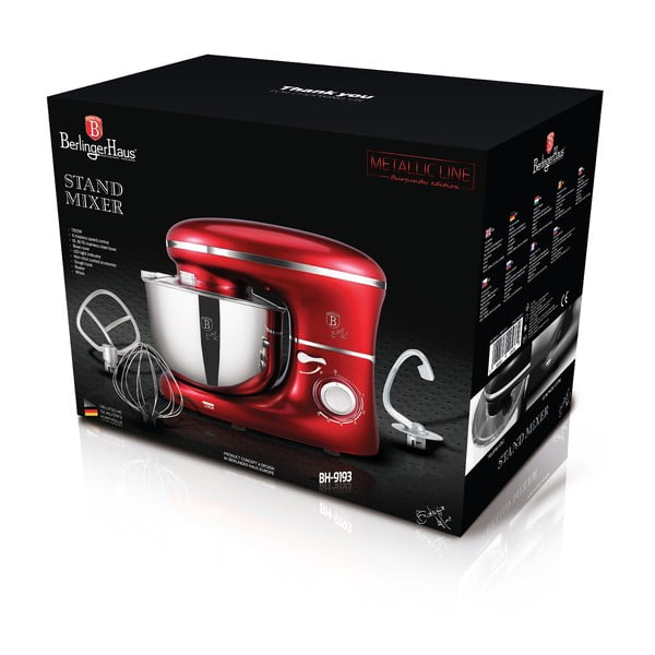 Červený kuchyňský robot Burgundy Metallic Line - BerlingerHaus-image-4