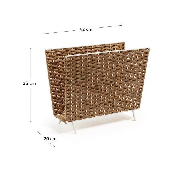 Stojan na časopisy z umělého ratanu Shibori – Kave Home-image-3