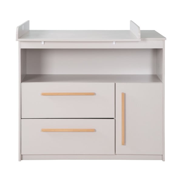 Světle šedá dětská komoda s přebalovacím pultem 107x98x75 cm Lea – Roba
