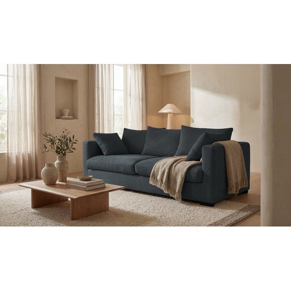 Šedá manšestrová pohovka 220 cm Comfy – Scandic-image-1