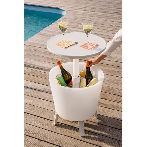 Kulatý zahradní stolek se zásobníkem na led 49.5x49.5 cm Illuminated cool – Keter-image-1