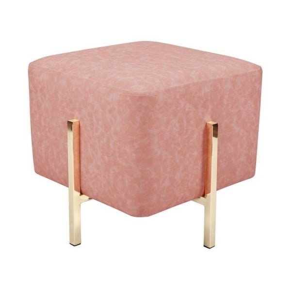 Růžová stolička s nohami ve zlaté barvě Vivorum Liani