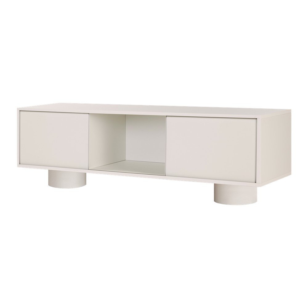 Šedobéžový TV stolek 160x48x42 cm Taro – noo.ma