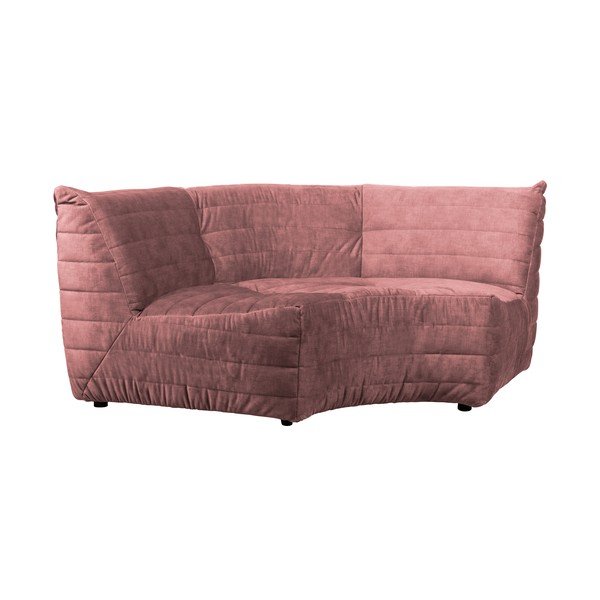 Světle růžová sametová variabilní rohová pohovka Bag – WOOOD-image-2