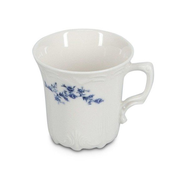Bílý/modrý porcelánový šálek na cappuccino 200 ml Retro – BonBistro-image-2