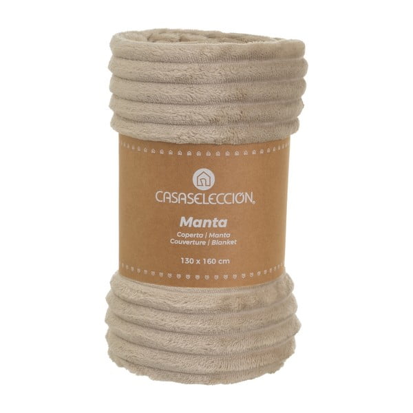 Hnědá deka z mikroplyše 130x160 cm Fur Velvet – Casa Selección-image-4