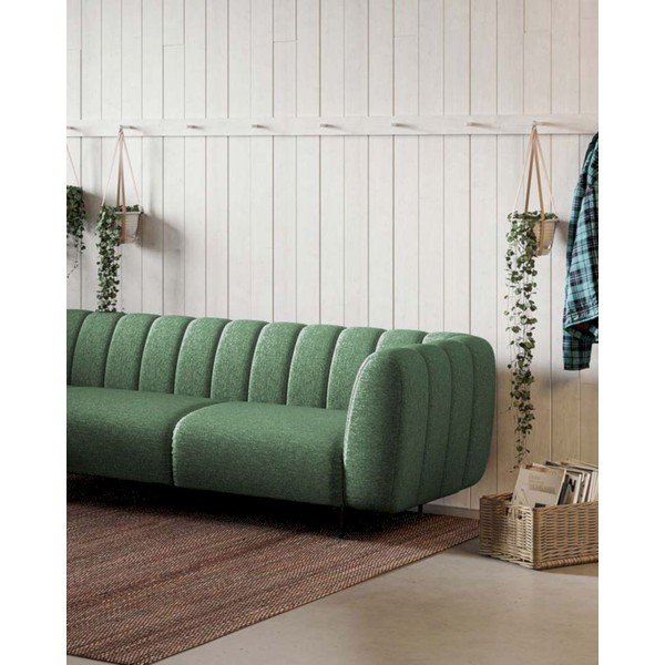 Tmavě zelená rohová pohovka (levý roh/do L) Shel – Ghado-image-3