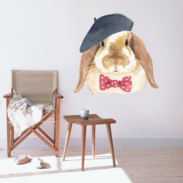 Samolepka Handsome Bunny, 70x50 cm