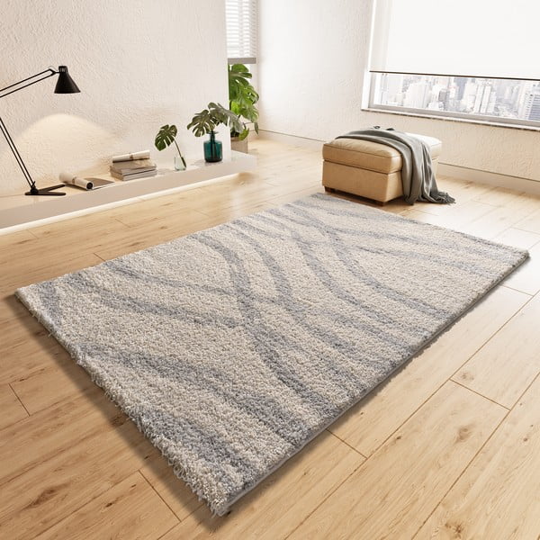 Koberec ve světle šedé a krémové barvě 133x190 cm Helia – Universal-image-1