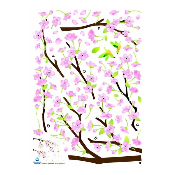Sada samolepek Ambiance Tree Branch Pink Flowers-image-2