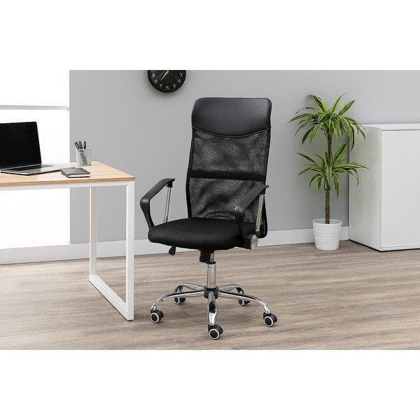 Černá čalouněná kancelářská židle Arco – Bonami Essentials-image-1