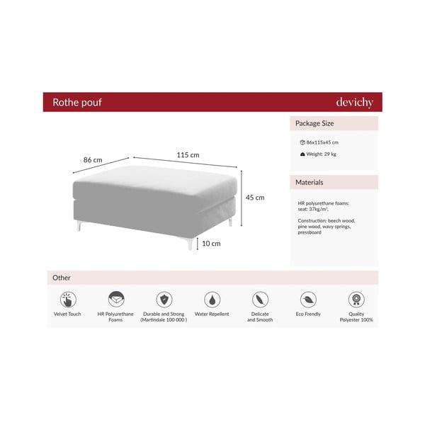 Tmavě modrá sametová podnožka Devichy Rothe-image-4