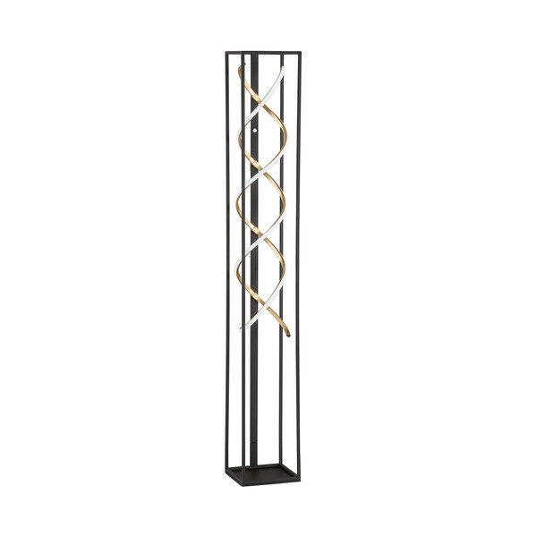 Černá LED stmívatelná stojací lampa (výška 140 cm) Gil – Fischer & Honsel