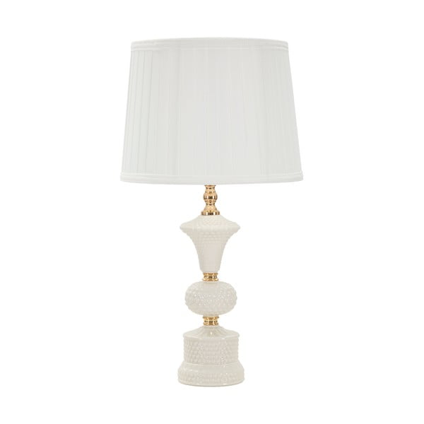 Bílá stolní lampa s textilním stínidlem (výška 57 cm) Caserta – Mauro Ferretti