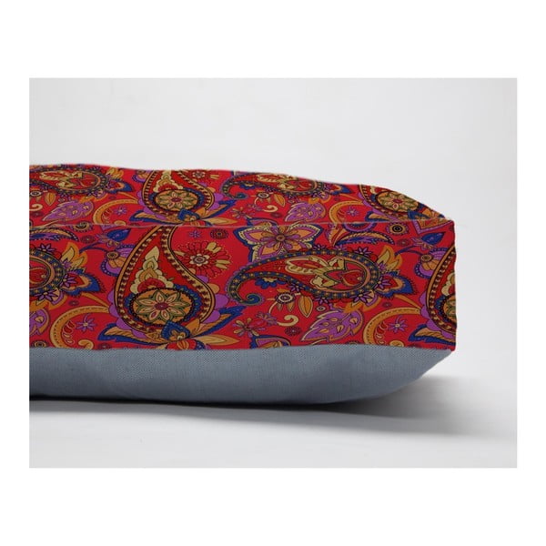 Sedací polštář s příměsí lnu Madre Selva Paisley, 60 x 80 cm-image-2