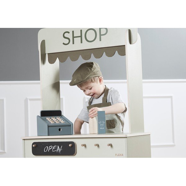 Dřevěná dětská pokladna Flexa Play Shop Cashregister-image-1