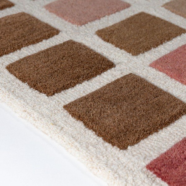 Růžový ručně tkaný vlněný koberec 160x230 cm Renga Wool – Flair Rugs-image-2
