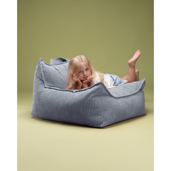 Modrý manšestrový dětský sedací vak Chair – Wigiwama-image-2