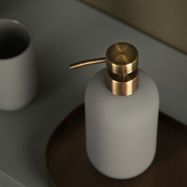 Zelený keramický dávkovač mýdla 200 ml Lotus – Mette Ditmer Denmark-image-1