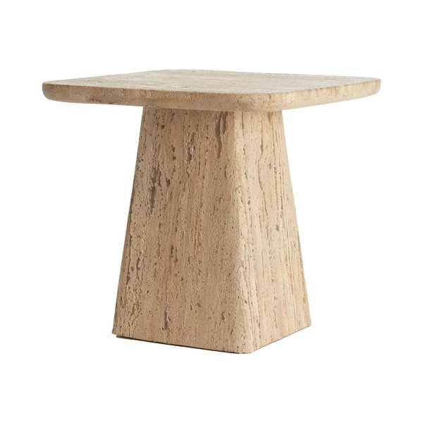 Odkládací stolek s deskou z kamene 45x45 cm Kepami – Light & Living-image-2