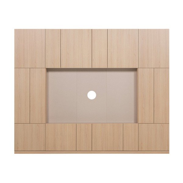 Modulární tv sestava v přírodní barvě 268x215 cm Build – WOOOD