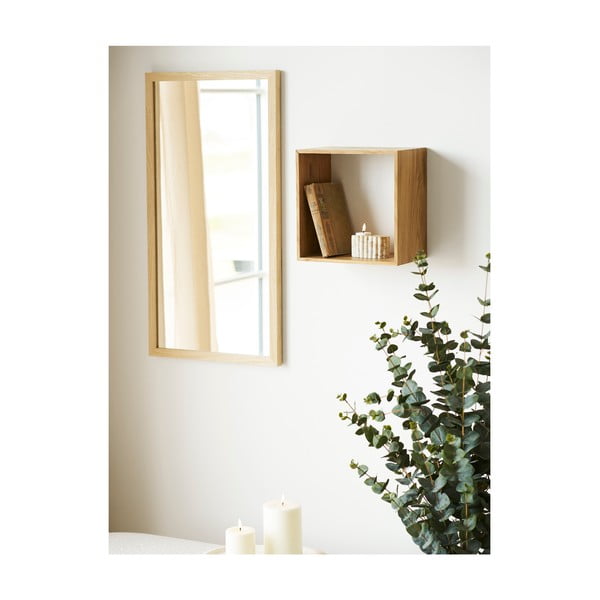 Patrová police z dubového dřeva v přírodní barvě 30 cm Lattoon – House Nordic-image-1