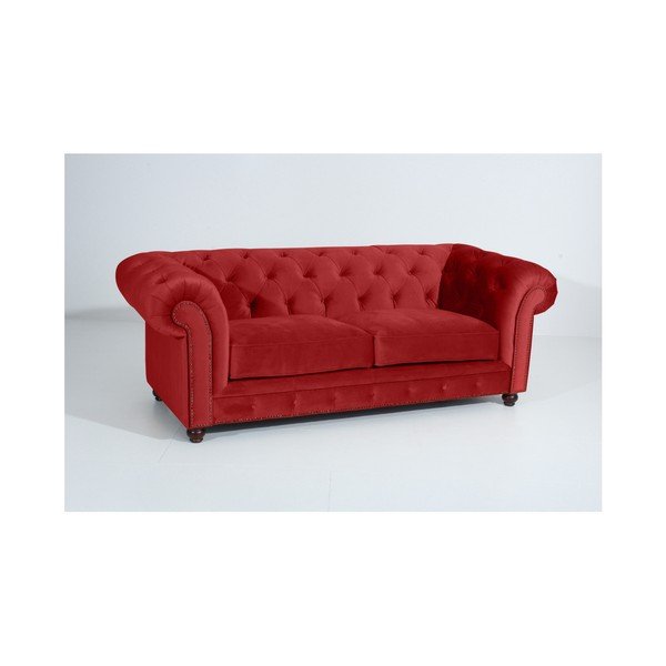 Cihlově červená pohovka Max Winzer Orleans Velvet, 216 cm-image-4