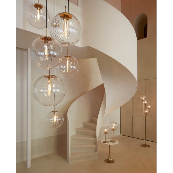 Závěsné svítidlo v bronzové barvě se skleněným stínidlem ø 30 cm Medina – Light & Living-image-1