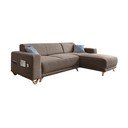 Hnědá rozkládací/s úložným prostorem rohová pohovka Classy Sophie - II. jakost – Miuform