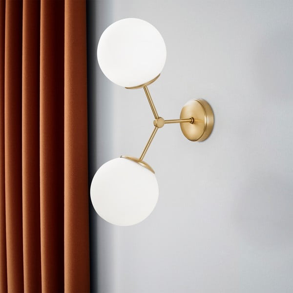 Nástěnné svítidlo v bílo-zlaté barvě Opviq lights Damar-image-1