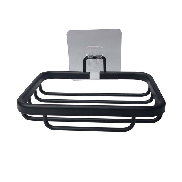 Matně černá kovová mýdlenka bez vrtání Filaire Aluminium – douceur d'intérieur