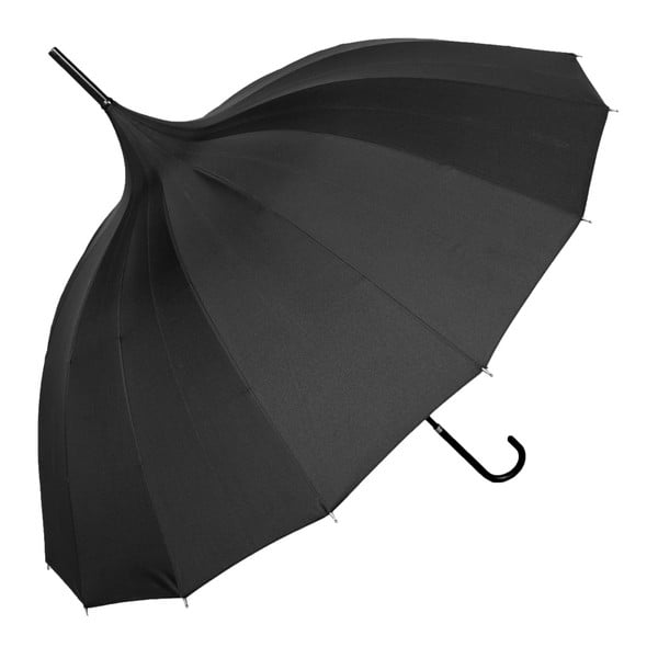 Černý holový deštník Ambiance Bebeig, ⌀ 90 cm