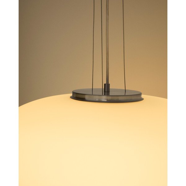 Bílé závěsné svítidlo se skleněným stínidlem ø 50 cm Ardali – Kave Home-image-4