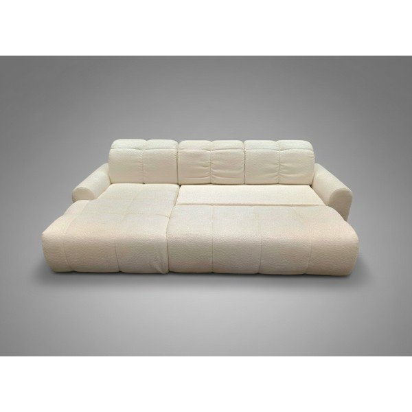 Béžová rohová pohovka z textilie bouclé (levý roh/s lenoškou) Tous - II. jakost – devichy-image-3