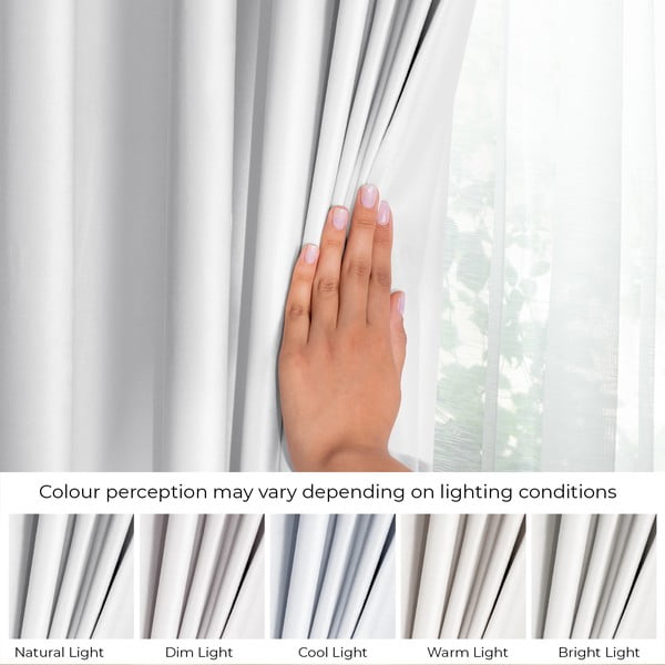 Bílý sametový dimout závěs 140x270 cm Eyelets – Restilo-image-4