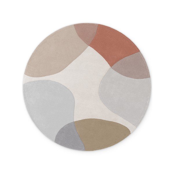 Béžový ručně tkaný vlněný kulatý koberec ø 160 cm Hackney Clarissa – Ted Baker