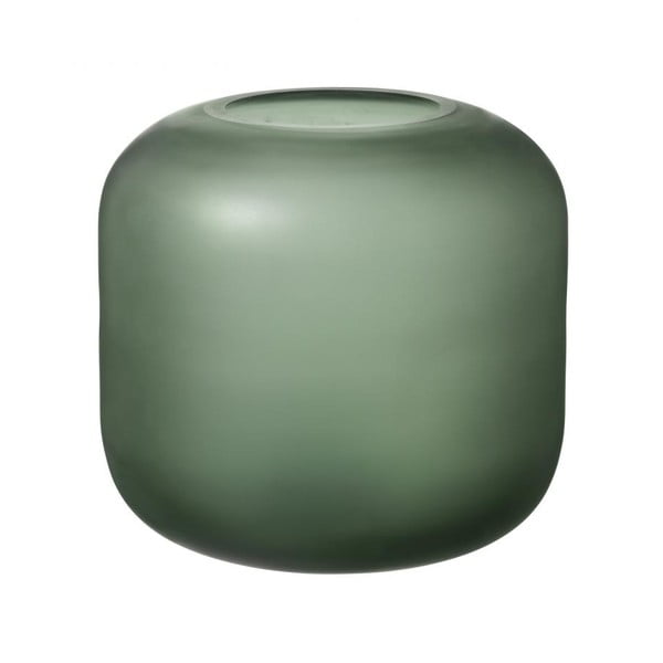 Zelená skleněná váza Blomus Bright, výška 17 cm