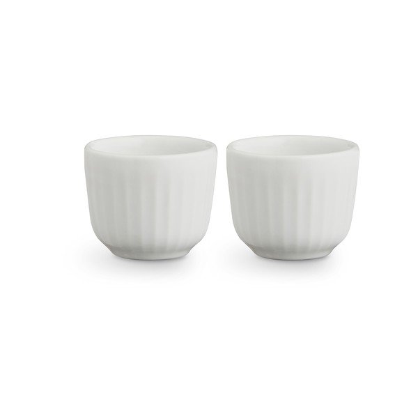 Sada 2 bílých porcelánových misek na vajíčka Kähler Design Hammershoi, ⌀ 8 cm