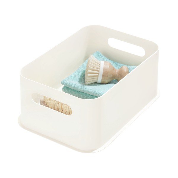Bílý úložný box iDesign Eco Handled, 21,3 x 30,2 cm-image-2