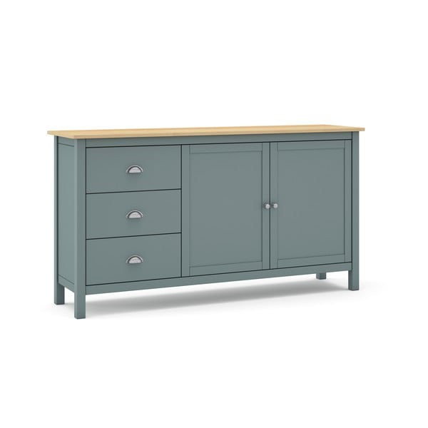Komoda šedozelená z borovicového dřeva 150x80x40 cm Misti – Marckeric-image-2