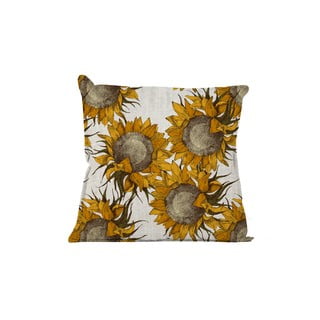 Béžový polštář s motivem slunečnic Really Nice Things Sunflower, 45 x 45 cm