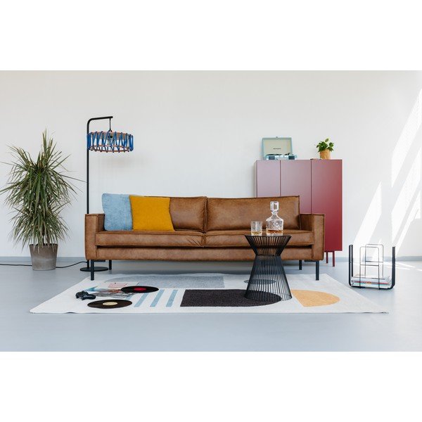 Hnědá pohovka z imitace kůže 216 cm Rate - Scandic-image-4