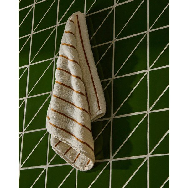 Oranžový/béžový froté bavlněný ručník 30x50 cm Dorane – Kave Home-image-2