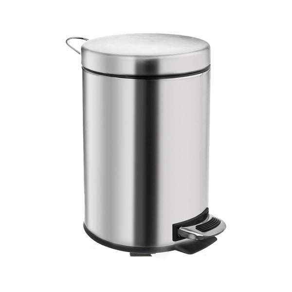 Nášlapný odpadkový koš z nerezové oceli v leskle stříbrné barvě 3 l – Orion-image-4