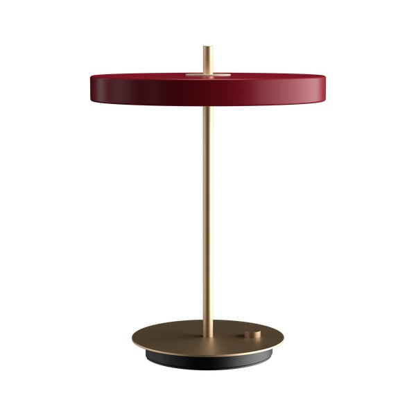 Vínová LED stmívatelná stolní lampa s kovovým stínidlem (výška 41,5 cm) Asteria Table – UMAGE