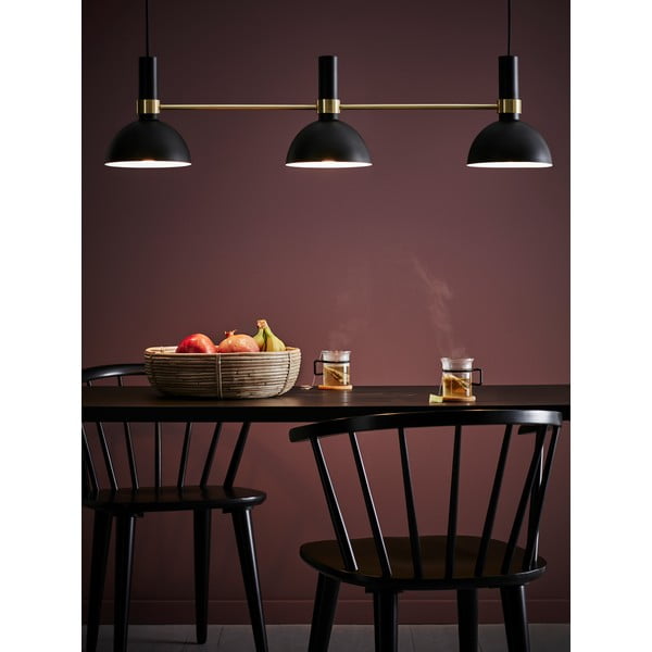 Černé trojité stropní světlo Markslöjd Larry Black Gold-image-1