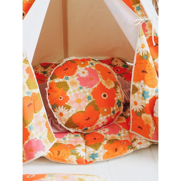 Oranžová dětská hrací podložka Picnic with Flowers – Moi Mili-image-2