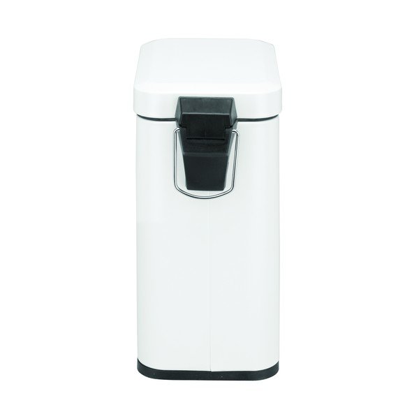 Bílý kovový nášlapný odpadkový koš iDesign, 5 l-image-4