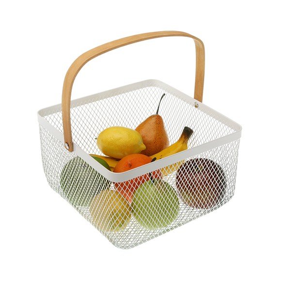 Bílý košík s uchem Versa Maroda-image-1